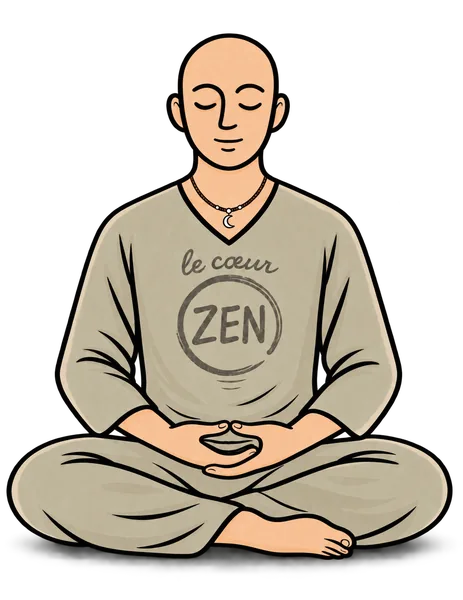 Personne assise en méditation